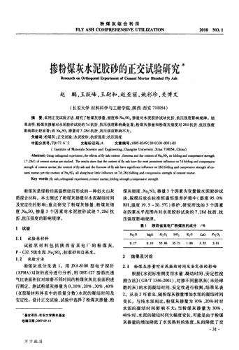 中图分类号,水泥,水泥强度,科普,粉煤灰,工程技术